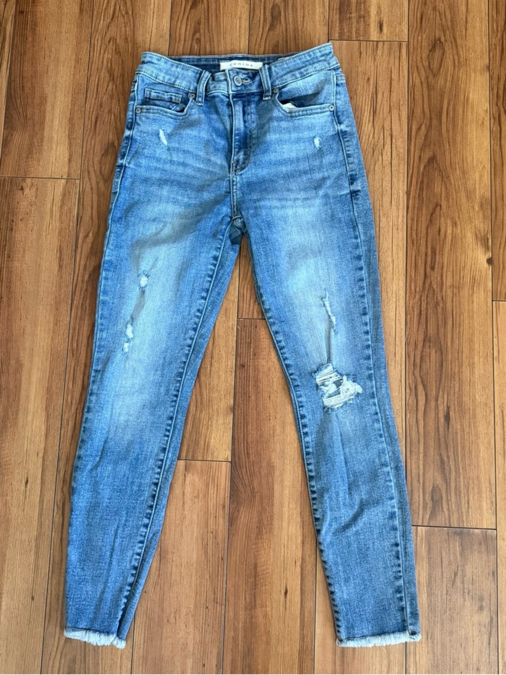 eunina Light Blue Distressed Skinny Jeans